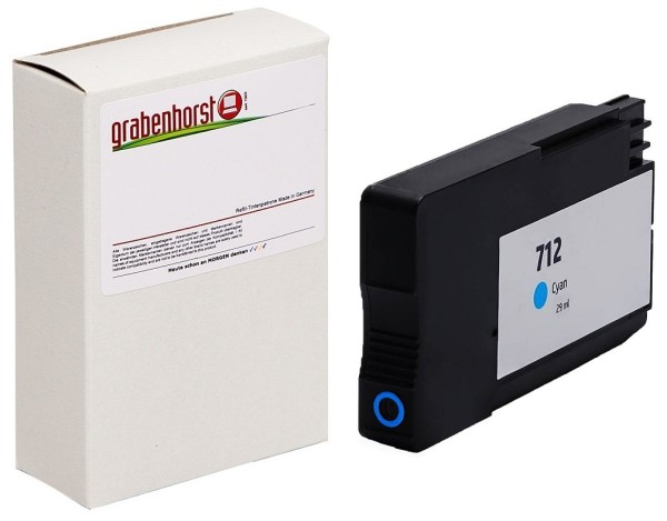 Alternativ HP 3ED67A / 712 Tinte cyan 29 ml