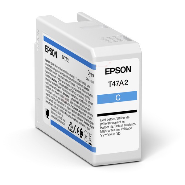 Original Epson C13T47A200 / T47A2 Tintenpatrone cyan 50 ml