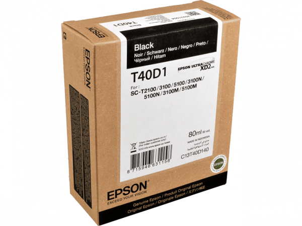Original Epson C13T40D140 / T40 Tinte black 80 ml