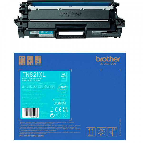 Original Brother TN-821XLC Toner cyan 9.000 Seiten