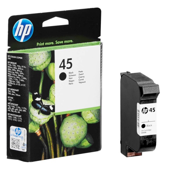 Original HP 51645AE / 45 Tinte black High-Capacity 42 ml