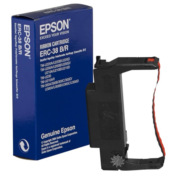 Original Epson C43S015376 / ERC-38-BR Nylonband schwarz-rot