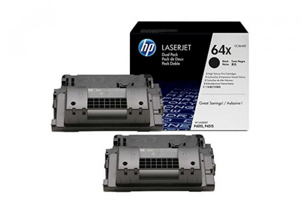 Original HP CC364XD / 64XD Toner black Doppelpack 24.000 Seiten