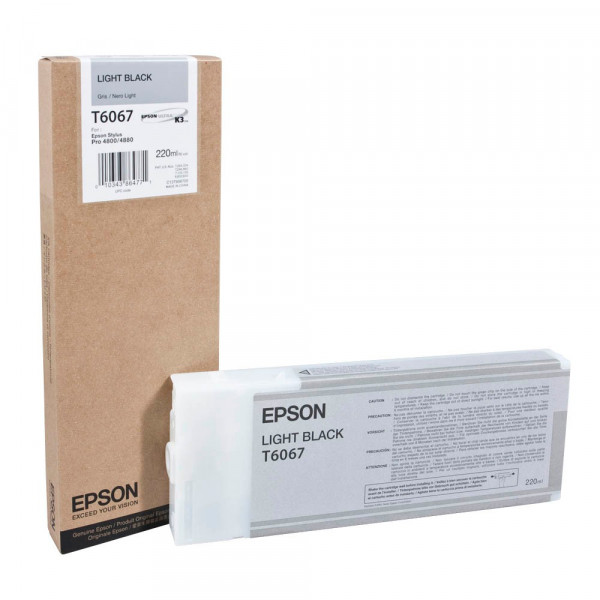 Original Epson C13T606700 / T6067 Tinte light black 220 ml