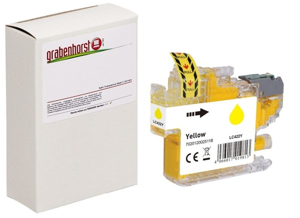 Alternativ Brother LC-422Y Tinte yellow 10 ml 550 Seiten