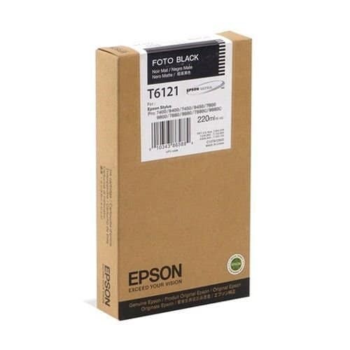 Original Epson C13T612100 / T6121 Tinte black foto 220 ml
