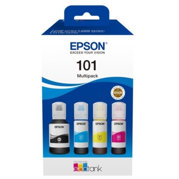 Original Epson C13T03V64A / 101 Tinte Multipack Bk,C,M,Y 127ml + 3x70ml