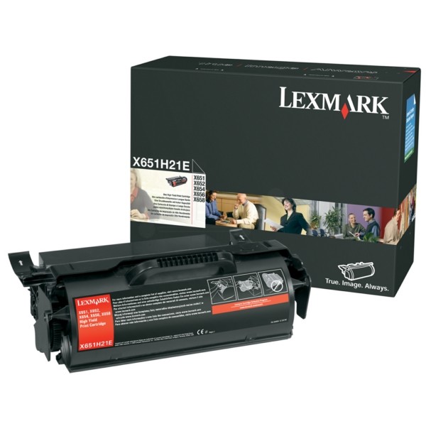 Original Lexmark X651H21E Tonerkartusche schwarz 25.000 Seiten