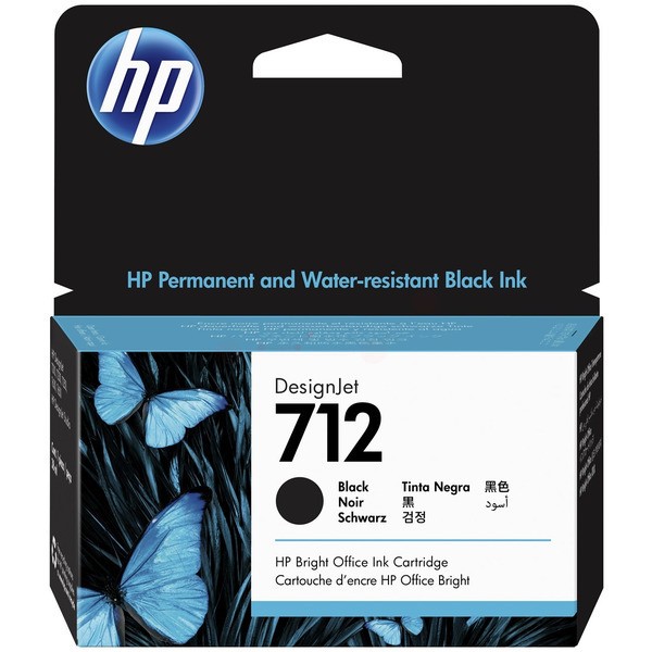 Original HP 3ED70A / 712 Tinte black 38 ml