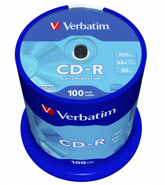 Original Verbatim CD-R, 80 Minuten, 700 MB (100er-Spindel)