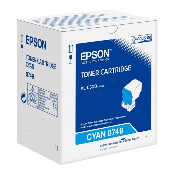 Original Epson C13S050749 / 0749 Toner-Kit cyan 8.800 Seiten