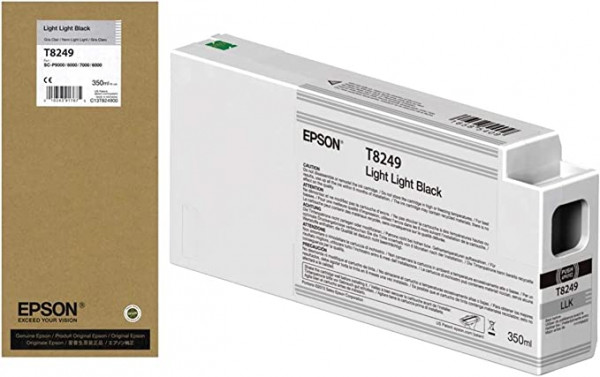 Original Epson C13T824900 / T8249 Tinte light light black 350 ml
