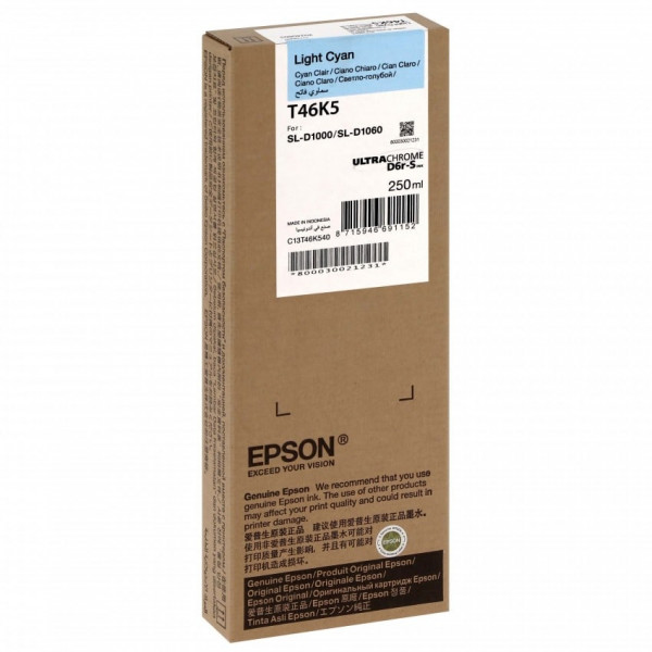 Original Epson C13T46K540 / T46K5 Tinte light cyan 250 ml
