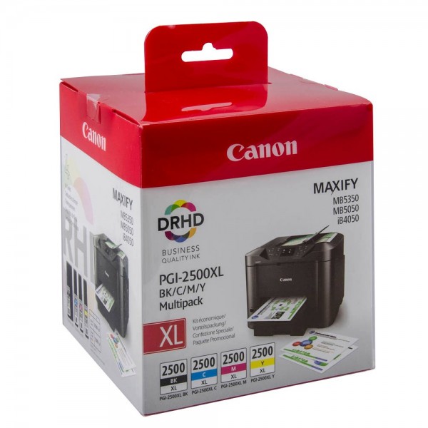 Original Canon 9254B004 / PGI-2500XLBKCMY Tinte MultiPack Bk,C,M,Y 70,9ml + 3x19,3ml