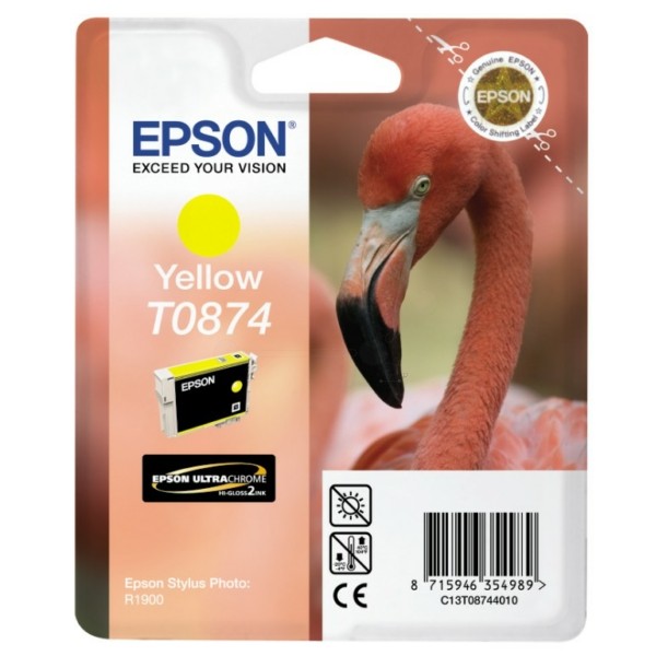 Original Epson C13T08744010 / T0874 Tintenpatrone gelb 11,4 ml 1.160 Seiten