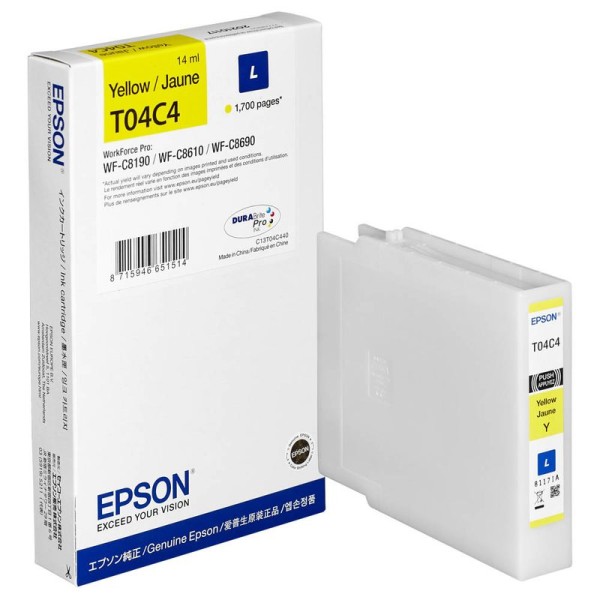 Original Epson C13T04C44N / C13T04C440 Tinte yellow 14 ml 1.700 Seiten