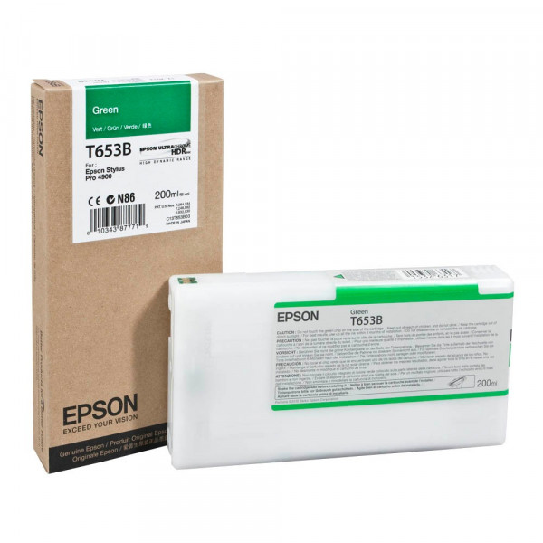 Original Epson C13T653B00 / T653B Tinte grün 200 ml