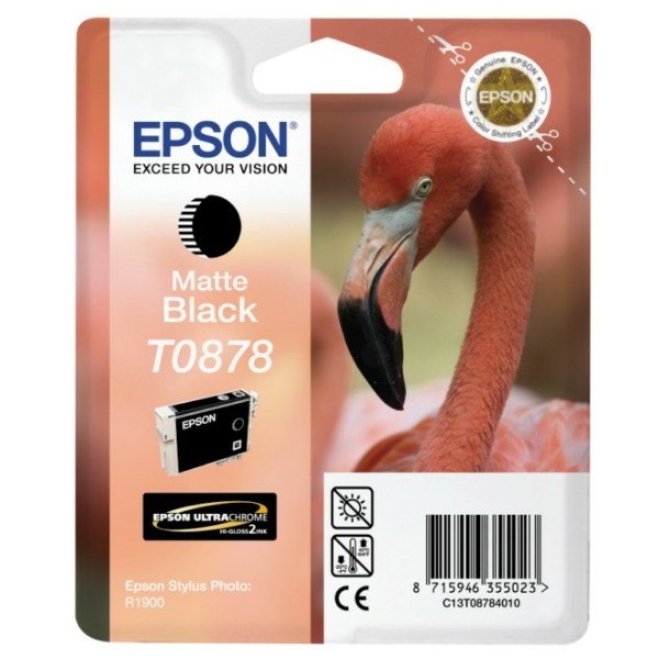 Original Epson C13T08784010 / T0878 Tintenpatrone schwarz matt 11,4 ml 520 Seiten