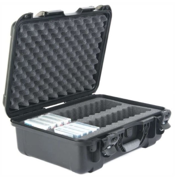 Transportkoffer LTO Ultrium für 30 LTO-Speicherbänder, wasserdicht, mit Schaumstoffeinlage, schwarz