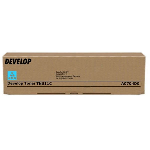 Original Develop A0704D0 / TN-611 C Toner cyan 27.000 Seiten