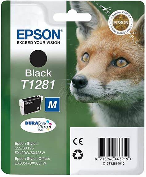 Original Epson C13T12814011 / T1281 Tinte black 5,9 ml 170 Seiten