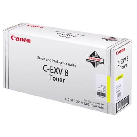 Original Canon 7626A002 / C-EXV8 Toner yellow 25.000 Seiten