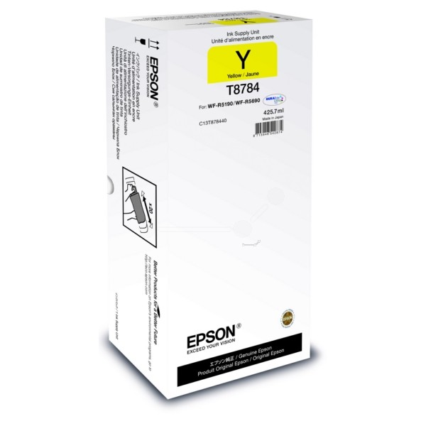 Original Epson C13T878440 / T8784 Tintenpatrone gelb 425,7 ml 50.000 Seiten