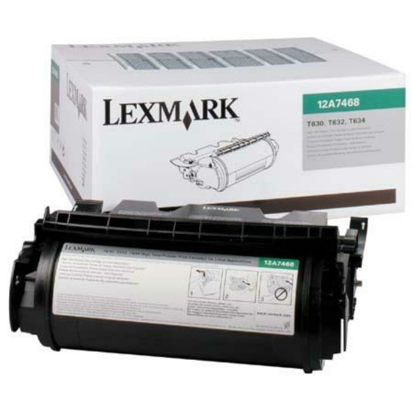Original Lexmark 12A7632 Tonerkartusche schwarz return program für Etiketten recycelt 21.000 Seiten