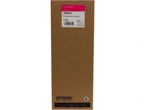 Original Epson C13T804300 / T8043 Tinte magenta 700 ml