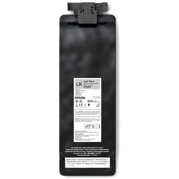 NEUOriginal Epson C13T51P700 / T51P7 Tinte black light 800 ml