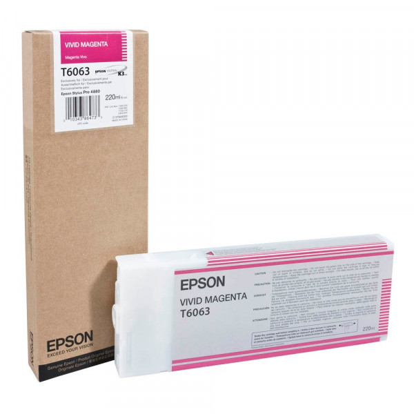 Original Epson C13T606300 / T6063 Tinte magenta 220 ml