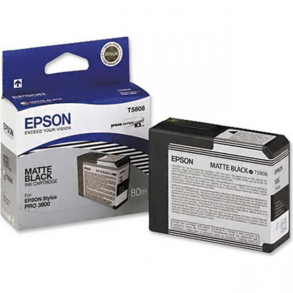 Original Epson C13T580800 / T5808 Tinte matt black 80 ml