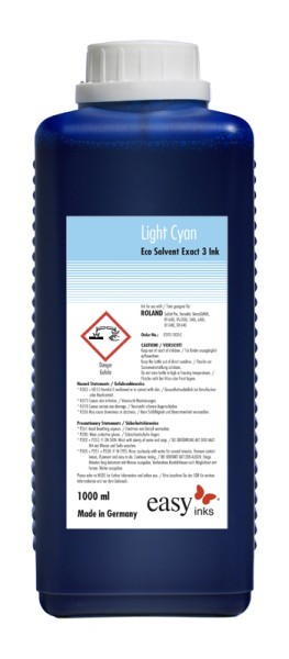 easy Eco Solvent Exact 3 Tinte für Roland mit ECO-SOL MAX 3, 1 Liter Flasche