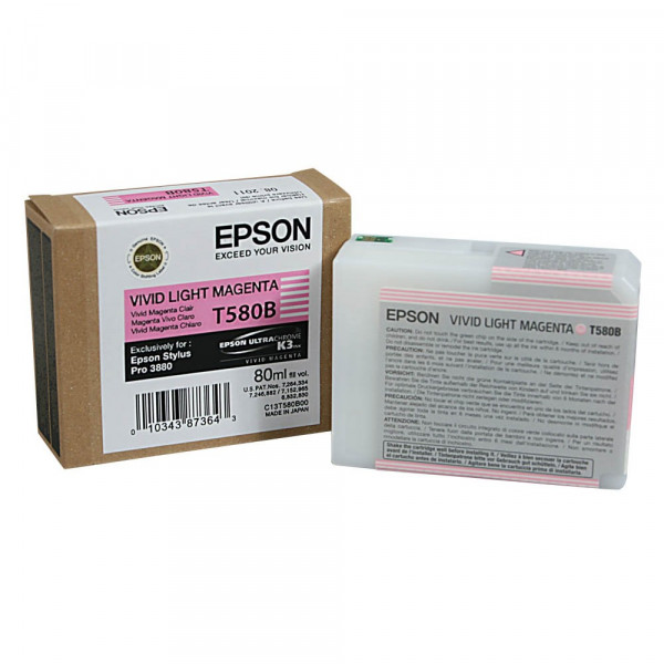 Original Epson C13T580B00 / T580B Tinte photo magenta 80 ml