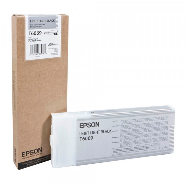 Original Epson C13T606900 / T6069 Tinte light light black 220 ml