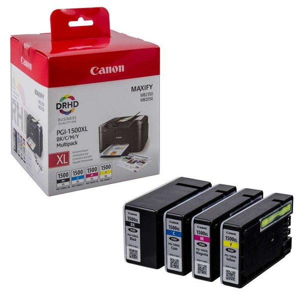 Original Canon 9182B004 / PGI-1500XLCMYBK Tinte MultiPack Bk,C,M,Y 34ml + 3x12ml