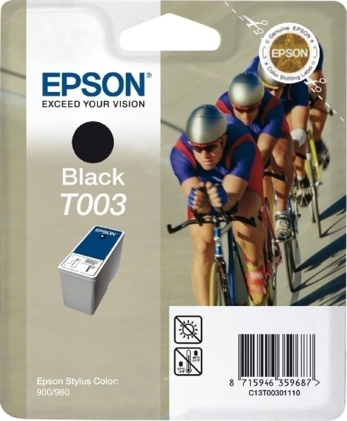 Original Epson C13T00301110 / T003 Tinte black 34 ml 1.200 Seiten