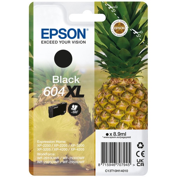 Original Epson C13T10H14020 / 604XL Tinte black High-Capacity Blister 8,9 ml 500 Seiten