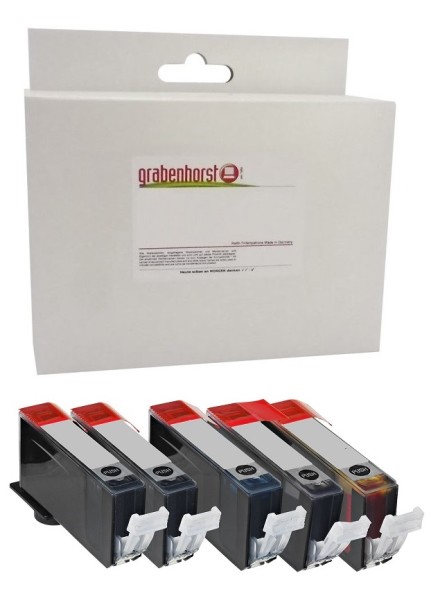 Alternativ Canon 110993 / PGI-520/CL-521 Tinte Multipack (Inhalt: pgbk,bk,c,m,y)