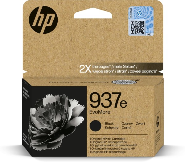 Original HP 4S6W9NE / 937E Tinte black Evomore 3.100 Seiten