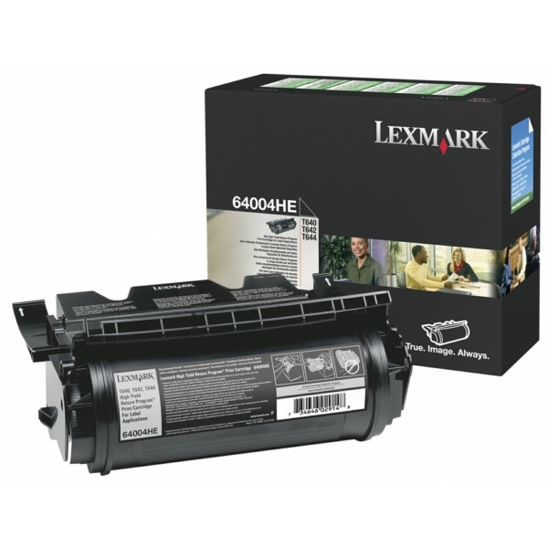 Original Lexmark 64004HE Tonerkartusche schwarz return program für Etiketten 21.000 Seiten