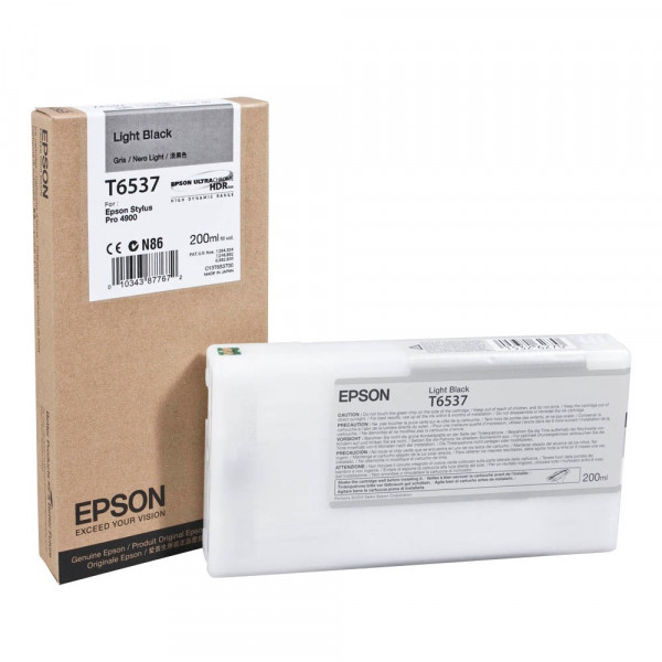 Original Epson C13T653700 / T6537 Tinte light black 200 ml