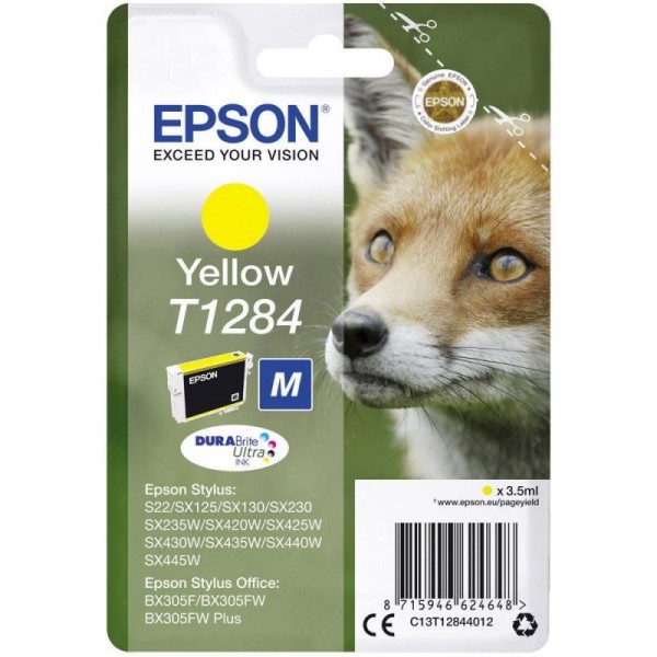 Original Epson C13T12844011 / T1284 Tinte yellow 3,5 ml 225 Seiten