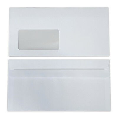 Briefumschlag DIN lang mit Fenster, weiß, selbstklebend (1.000er Pack)