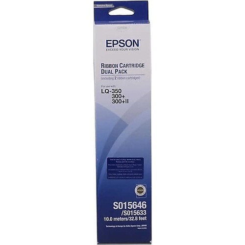 Original Epson C13S015646 / 7753 Nylonband schwarz Doppelpack