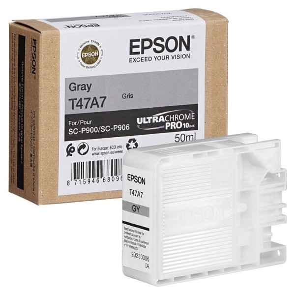 Original Epson C13T47A700 / T47A7 Tinte gray 50 ml