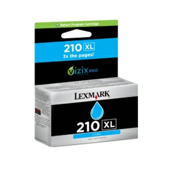 Original Lexmark 14L0175E / 210XL Druckkopfpatrone cyan return program 1.600 Seiten