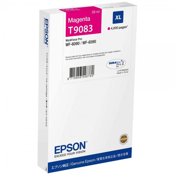 Original Epson C13T908340 / T9083XL Tinte magenta 39 ml 4.000 Seiten