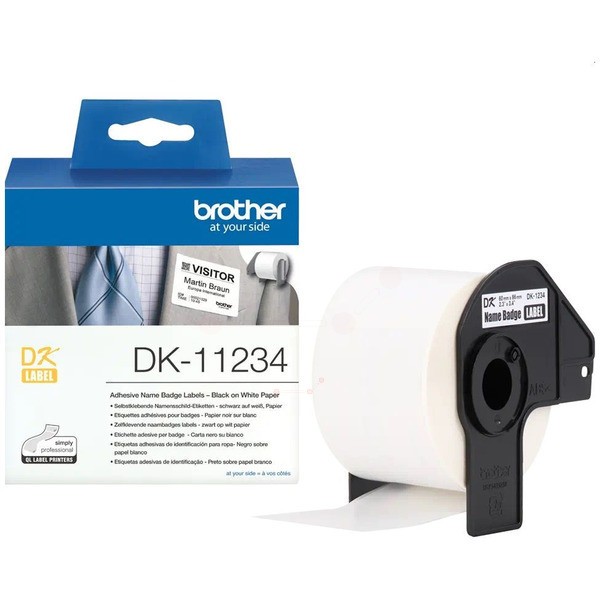 Original Brother DK-11234 DirectLabel Etiketten weiss 260 St./Rolle, 60mm x 86mm