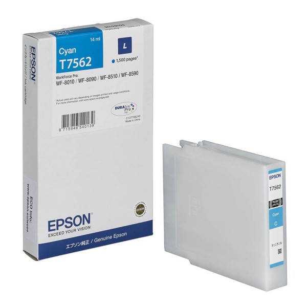 NEUOriginal Epson C13T75624N / T7562 Tinte cyan 14 ml 1.500 Seiten